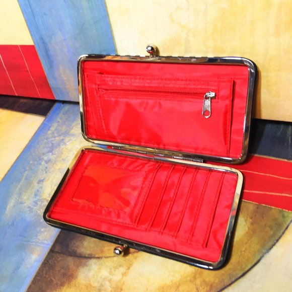 SONS OF ANARCHY CLUTCH WALLET ACCESSORY CLASP CLOSURE BAG ROSES REEPER KISSLOCK - Picture 8 of 8